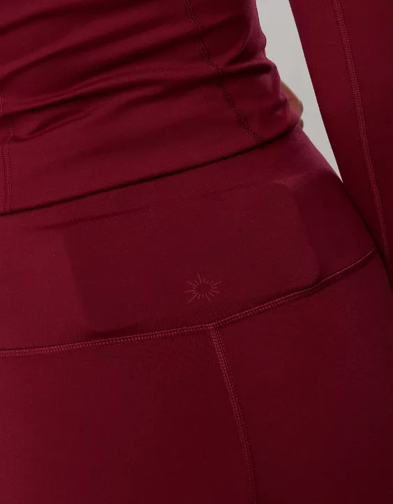 OFFLINE By Aerie The Hugger High Waisted Bootcut Legging Deep Cherry - Image 6