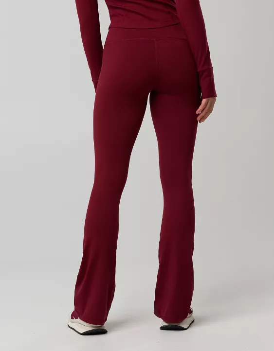 OFFLINE By Aerie The Hugger High Waisted Bootcut Legging Deep Cherry - Image 2