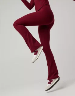 OFFLINE By Aerie The Hugger High Waisted Bootcut Legging Deep Cherry