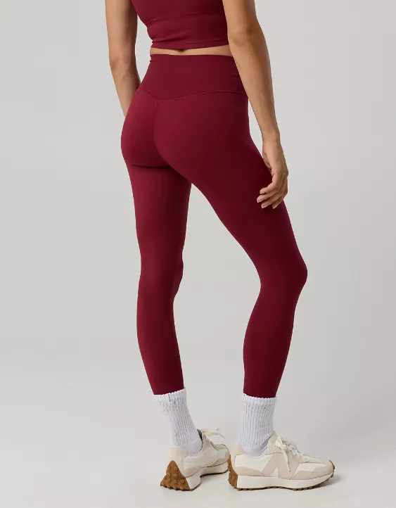 OFFLINE By Aerie Real Me High Waisted Crossover Legging Deep Cherry - Image 2