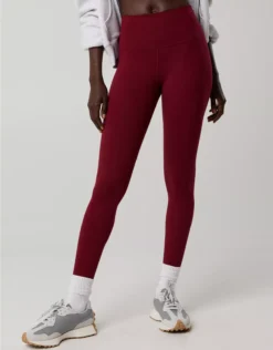OFFLINE By Aerie The Hugger High Waisted Legging Deep Cherry