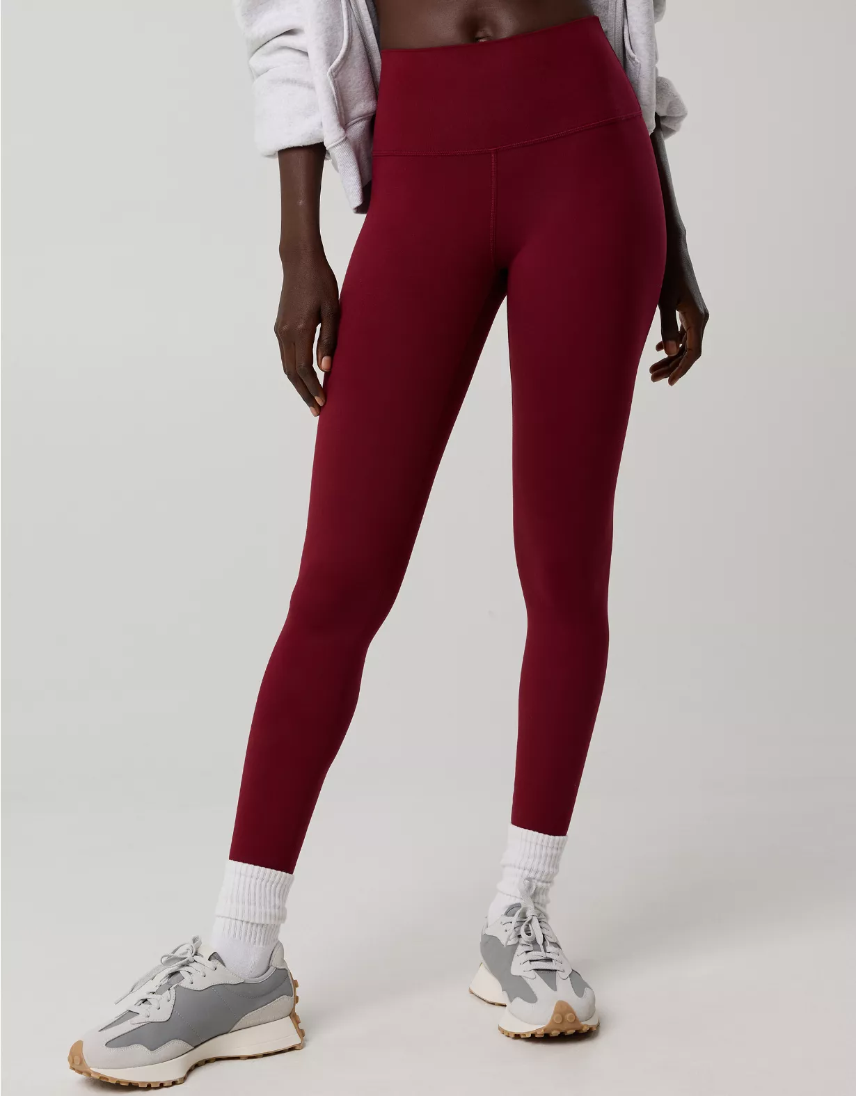 OFFLINE By Aerie The Hugger High Waisted Legging Deep Cherry