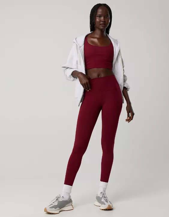 OFFLINE By Aerie The Hugger High Waisted Legging Deep Cherry - Image 5