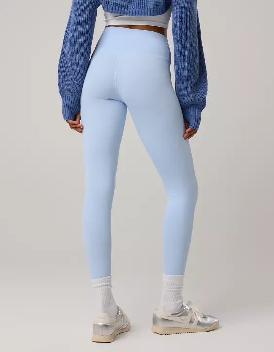 OFFLINE By Aerie Real Me High Waisted Crossover Legging Eyelet Blue - Image 3