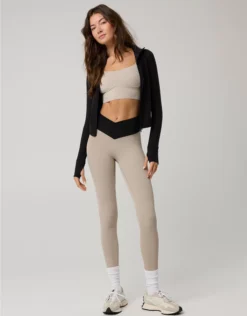 OFFLINE By Aerie Real Me High Waisted Crossover Legging Stone Harbor