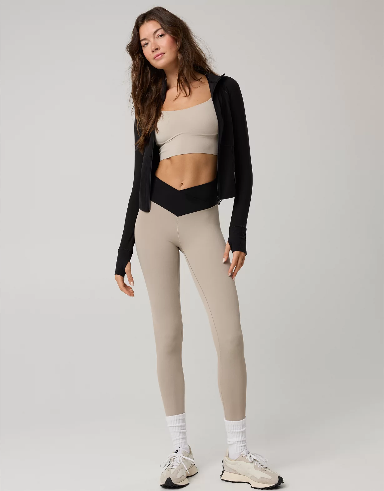 OFFLINE By Aerie Real Me High Waisted Crossover Legging Stone Harbor