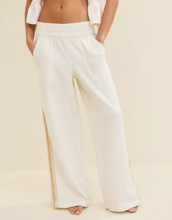 Aerie Summer Reset Trouser Natural - Image 6