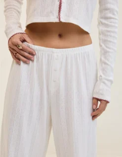 Aerie Off-Duty Pointelle Trouser PJ Soft Muslin