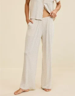 Aerie Real Soft® Ruffle Trouser PJ Pant Heather Frost