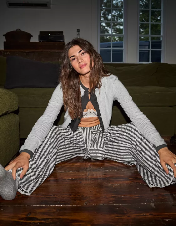 Aerie Flannel Trouser PJ Shell Gray - Image 9