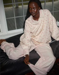 Aerie Flannel Trouser PJ Ballet Pink