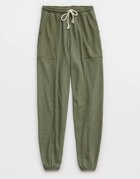 Aerie High Waisted Textured Jogger - Image 3