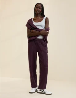 Aerie Seams Right Sweatpant Cool Berry