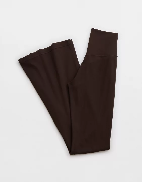 OFFLINE By Aerie Real Me High Waisted Crossover Flare Legging Deep Earth - Image 4