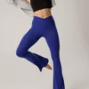 OFFLINE By Aerie Real Me High Waisted Crossover Flare Legging Deep Cobalt