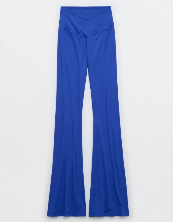 OFFLINE By Aerie Real Me High Waisted Crossover Flare Legging Yearbook - Image 3