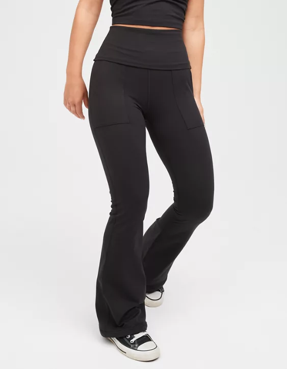 OFFLINE By Aerie The Hugger High Waisted Foldover Flare Legging - Image 2