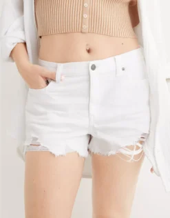Aerie Daydream Denim Short White