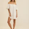 Aerie Femme Off-The-Shoulder Nightie Natural