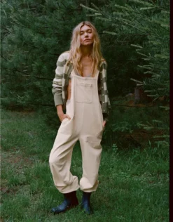 Aerie Denim Overall Greige