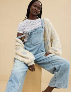 Aerie Denim Overall Light Blue