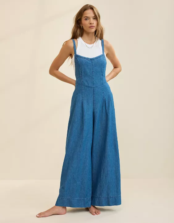 Aerie Relaxed Jumpsuit Rocky Blue - Image 6