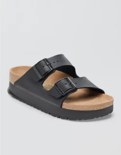 Aerie Birkenstock Arizona Platform Sandal Black