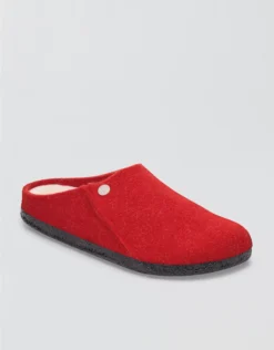 Aerie Birkenstock Zermatt Shearling Slipper Red