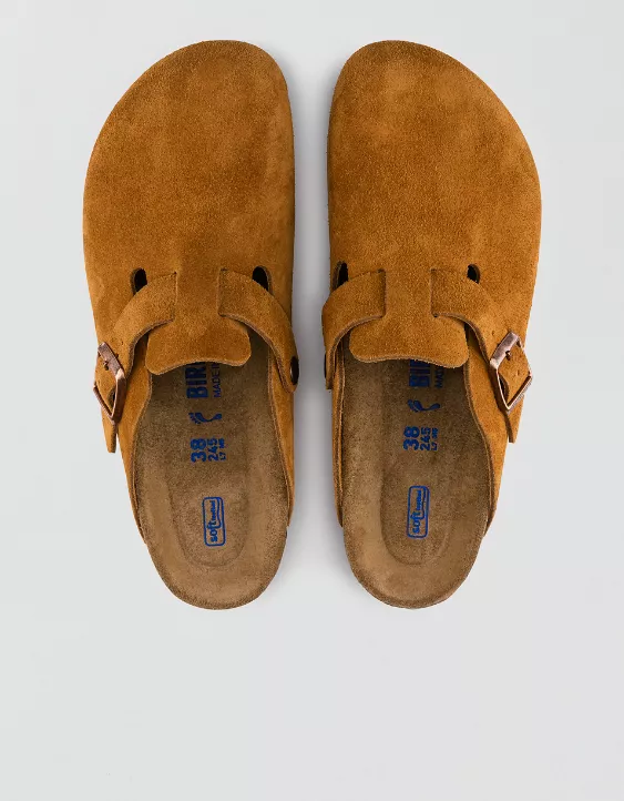 Aerie Birkenstock Suede Boston Clog Brown - Image 2