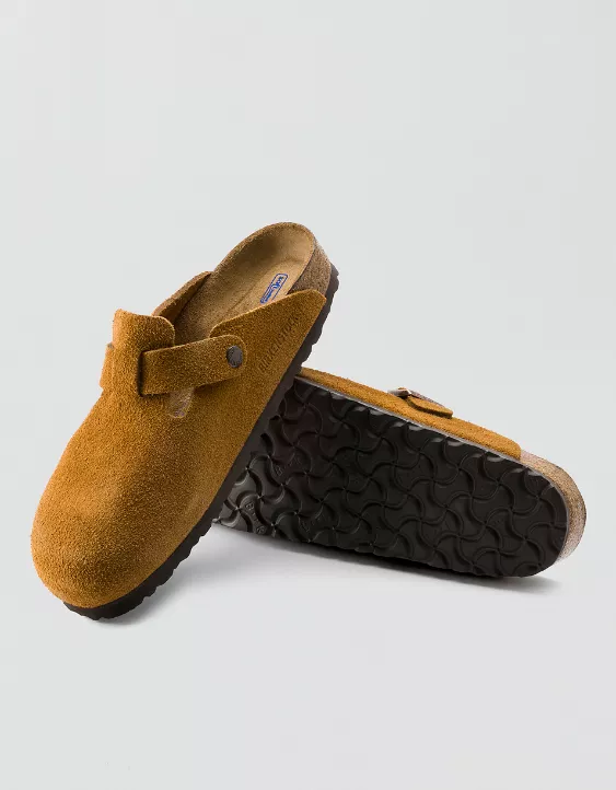 Aerie Birkenstock Suede Boston Clog Brown - Image 3