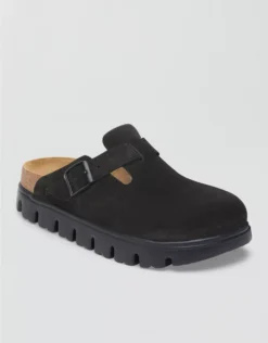 Aerie Birkenstock Chunky Suede Clog Black
