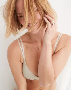 Aerie Sunnie Bloom Lace Wireless Push Up Bra Vintage Vanilla