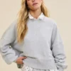 Aerie Classic Crew Sweatshirt Medium Heather Gray