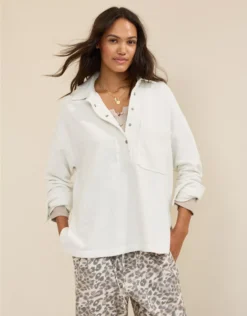 Aerie Chorewear Popover Sweatshirt Soft Muslin