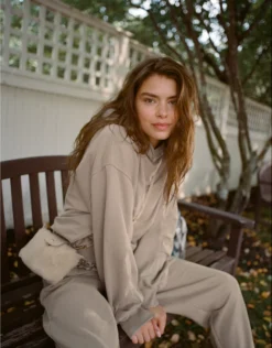 Aerie Jet Setter Hoodie Stone Harbor