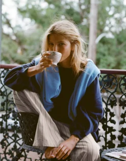 Aerie Très Chic Sweatshirt Navy