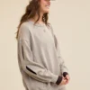 Aerie Très Chic Keyhole Sweatshirt Stone Harbor
