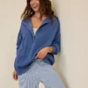 Aerie Oh Snap! Sweatshirt Marbled Blue