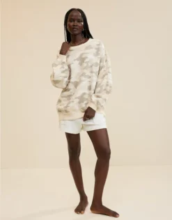 Aerie Très Chic Sweatshirt Sandbar