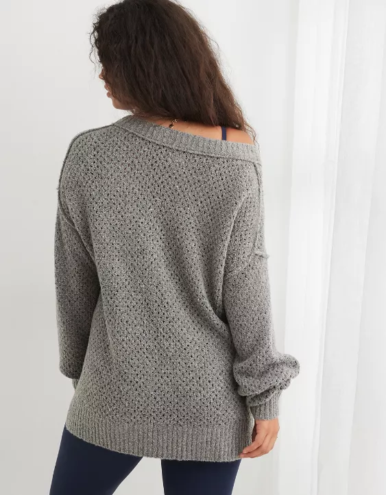 Aerie Oversized V-Neck Sweater - Image 2