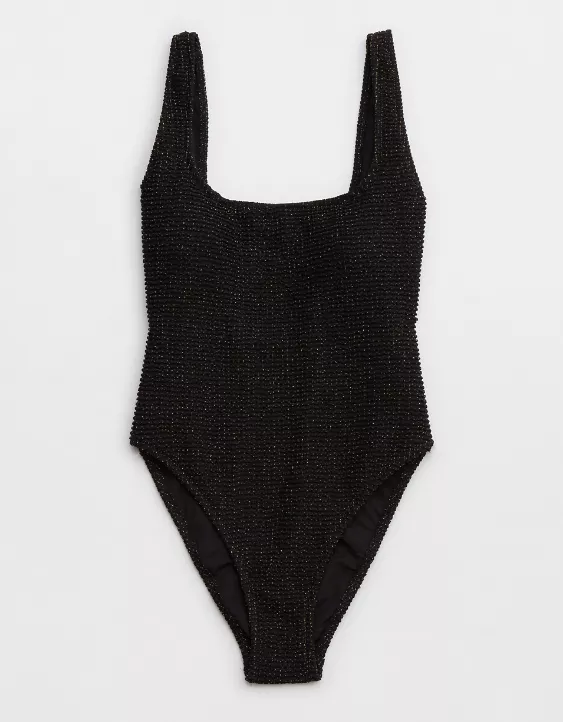Aerie Lurex Crinkle Babewatch One Piece Swimsuit - Image 3