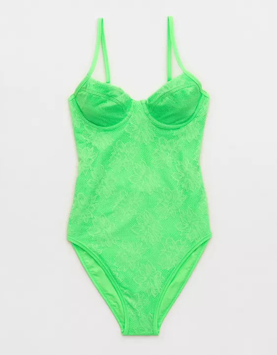 Aerie Lace Underwire One Piece Swimsuit - Image 3