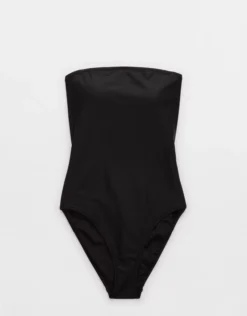 Aerie The Wavemaker One Piece Swimsuit True Black