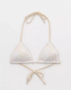 Aerie The Sun-Lover Lace Bikini Top White