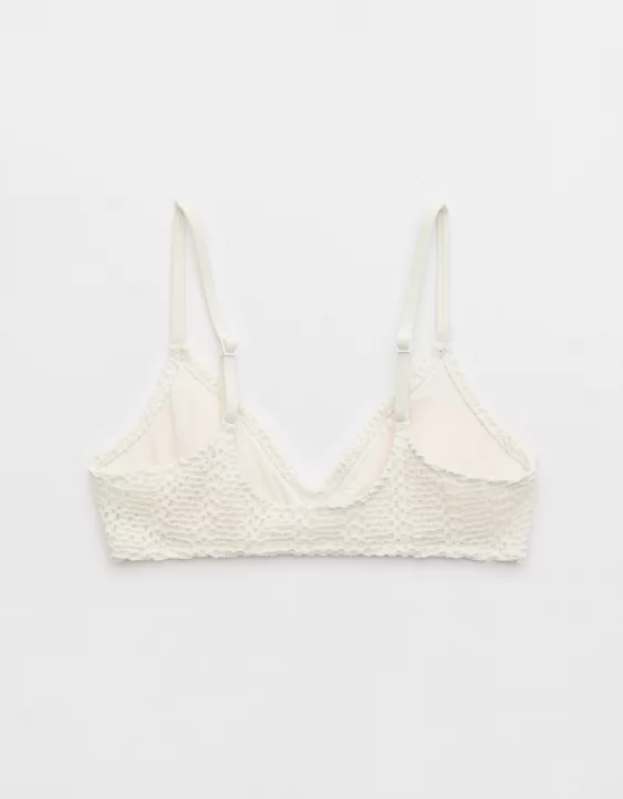 Aerie Cloudweave Crochet Voop Bikini Top Natural - Image 4