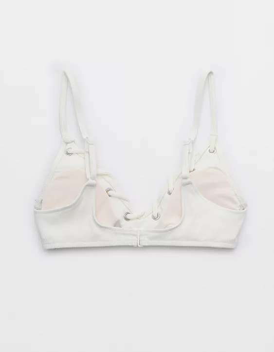 Aerie Ribbed Voop Bikini Top Soft Muslin - Image 4