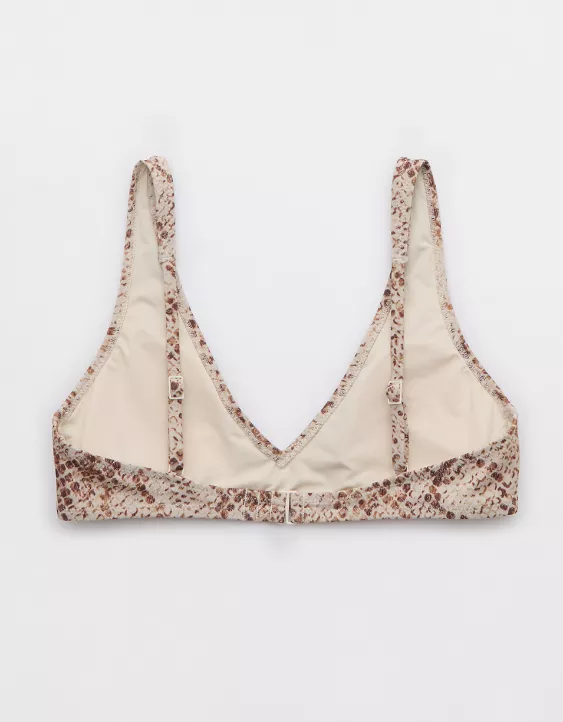 Aerie Sparkle Wide Strap Voop Bikini Top Cake Batter - Image 4