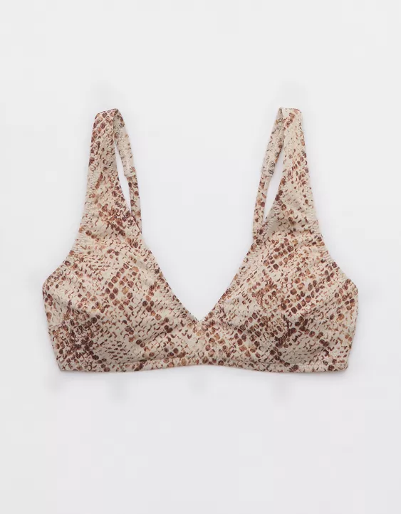 Aerie Sparkle Wide Strap Voop Bikini Top Cake Batter - Image 3