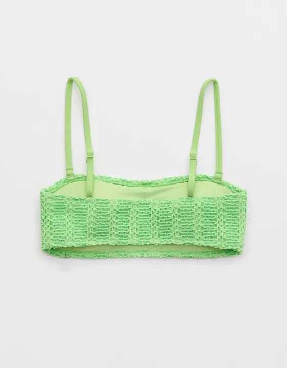 Aerie The Boardwalker Cloudweave Crochet Bikini Top Softest Jade - Image 4