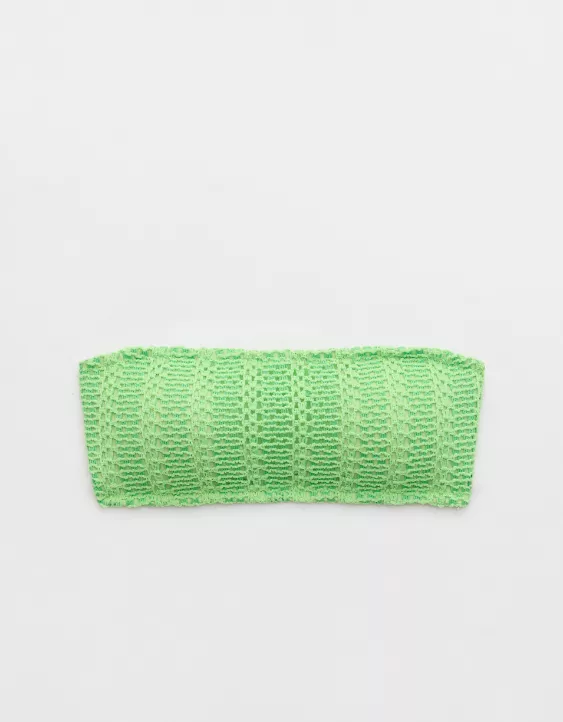 Aerie The Boardwalker Cloudweave Crochet Bikini Top Softest Jade - Image 3